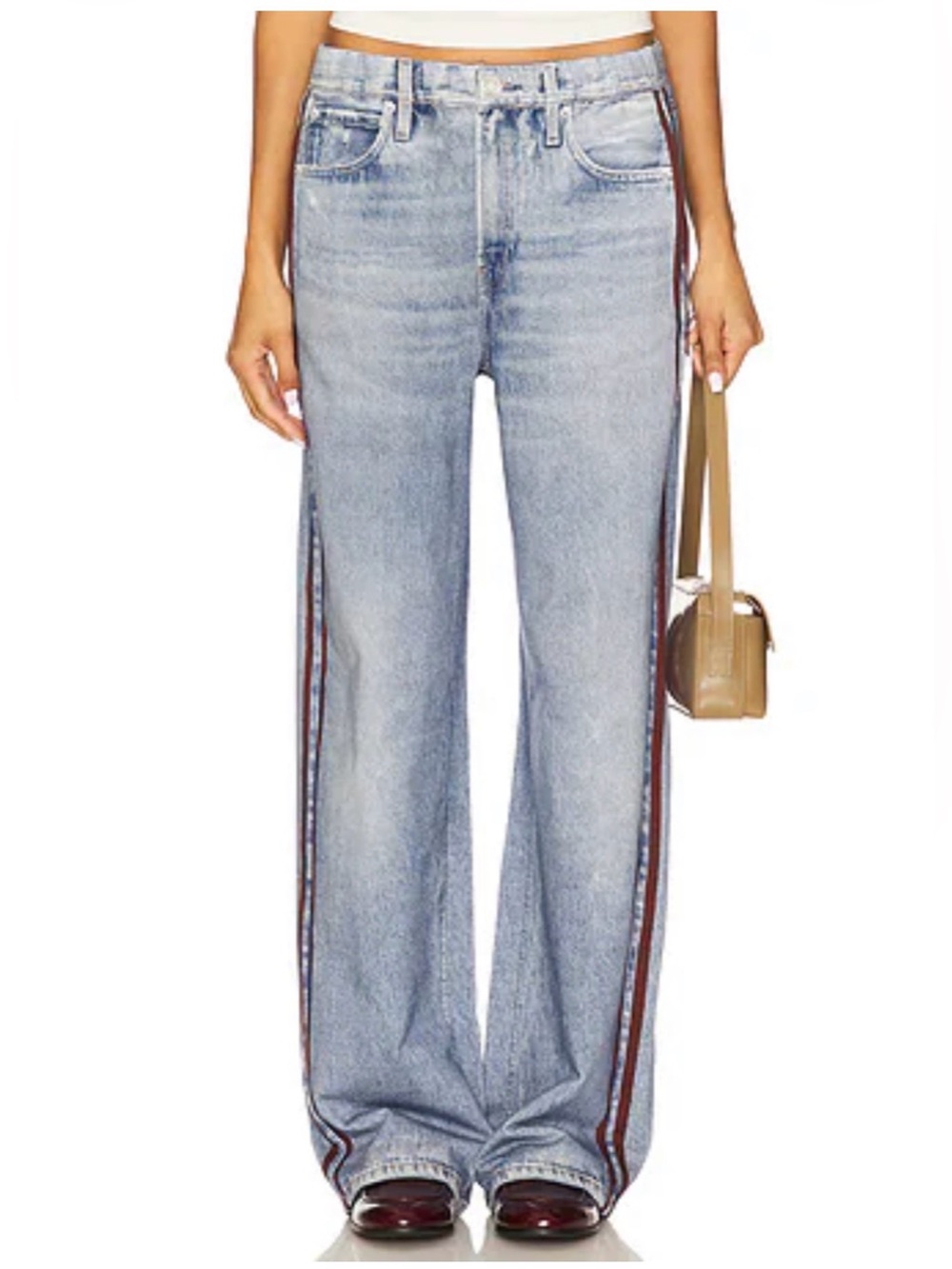RAG & BONE Miramar Terry Wide Track Pant in Rosen